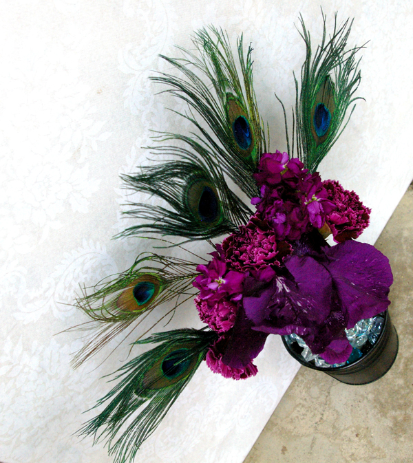 peacock centerpieces for weddings