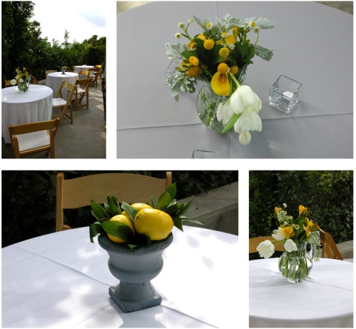 fresh yellow wedding centerpieces lemon flowers studio stems