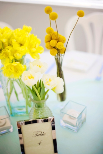 yellow centerpiece mutliple vases wedding flowers studio stems newport beach
